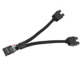 thumbnail image 2 of 1Pcs Computer Motherboard USB Extension Cable 9 Pin 1 Female to 2 Male Y Splitter Audio HD Extension Cable for PC DIY, 2 of 9