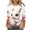 Multicolor, variant on Fartey Plus Size Women Easter Day Shirts Fashion Cute Eggs Bunny Graphic Tees Slim Fit 3/4 Sleeve Tunic Tops Dressy Casual Summer Crew Neck T Shirts Multicolor S-5XL