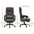 thumbnail image 3 of Vinsetto 6-Point Vibration Massage Office Chair with Footrest Remote Brown, 3 of 10