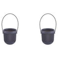thumbnail image 1 of Maytalsory Wall-Mounted Japanese Style Planter Dual Layer For Better Water Absorption Outer Layer Keeps Water Draining Functional Black 8.7*9.5*20.5cm 2PCS, 1 of 6