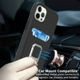 thumbnail image 2 of CoverON For Apple iPhone 13 Pro Max Phone Case, KickStand Ring Credit Card slot Rugged Cover Magnetic holder, Black, 2 of 10