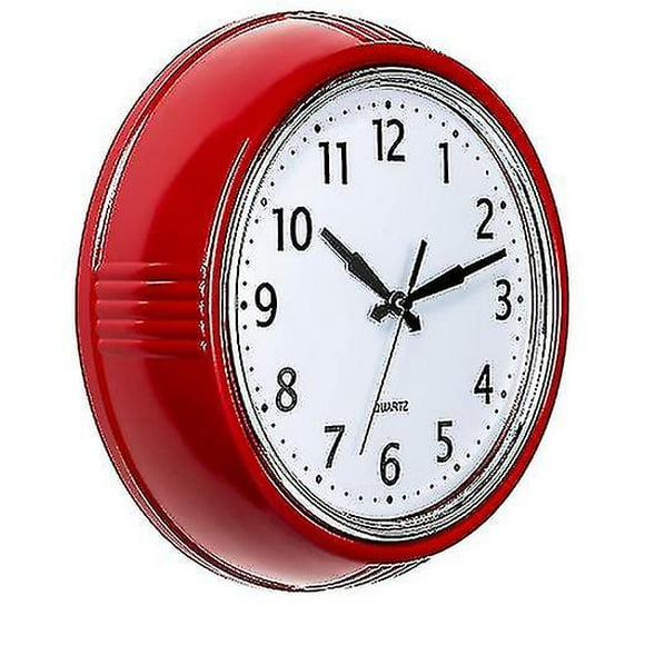 Style Wall Clock Alarm Clock Metal Aluminum Clock Face Home Silent Clock