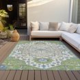 thumbnail image 6 of Addison Rugs Chantille Indoor/Outdoor Traditional Vintage Aloe Washable Rectangle Rug, 8' x 10', 6 of 6