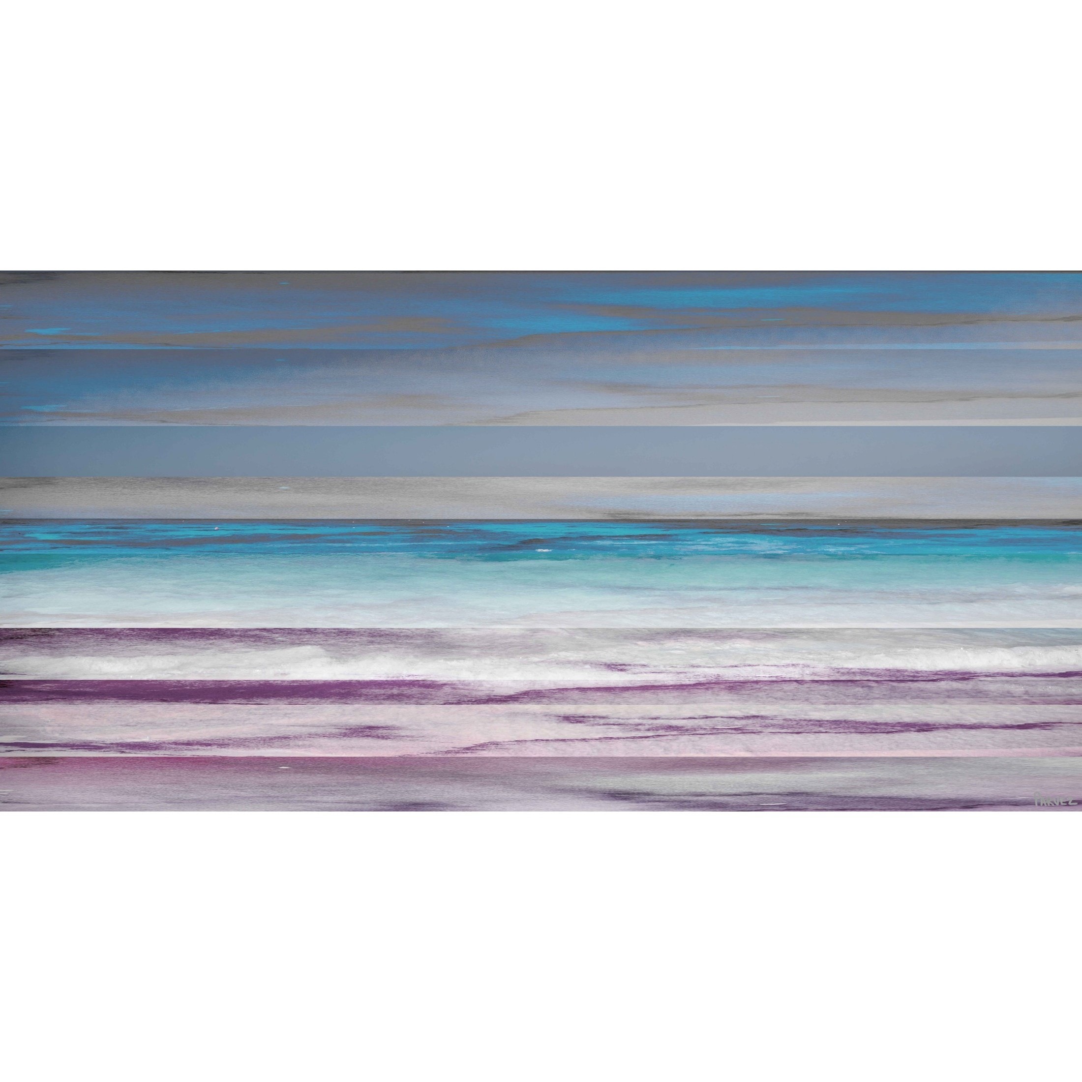 Parvez Taj  - "Shoreline" Print on Canvas 36 x 18