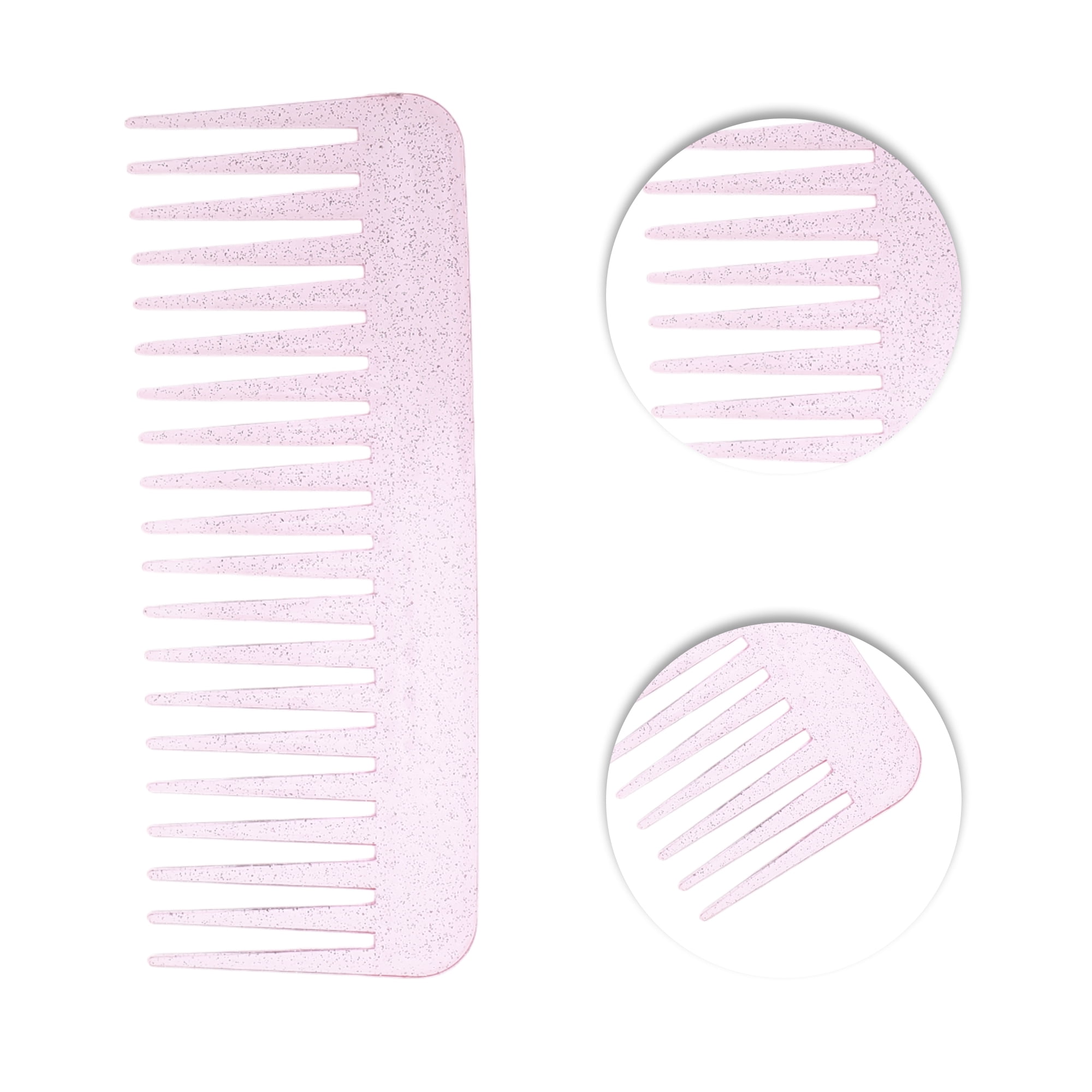 Unique Bargains 1 Pc Loose Wide Tooth Comb for Daily Use Clear Purple