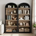 thumbnail image 6 of 5-Tier Black Arched Bookshelf, 72" Tall Arched Bookcase with Storage Shelves, Floor Standing Open Display Shelving Unit for Living Room, Bedroom, Home Office, 6 of 11
