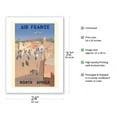 thumbnail image 2 of North Africa - France - Vintage Airline Travel Poster by Jean Even c.1950 - Fine Art Matte Paper Print (Unframed) 24x32in, 2 of 4
