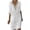 White, variant on Women Casual Boho Half Sleeve Flowy Shift Midi Dress Summer V Neck Lace Hollow Flowy Beach Tshirt Dress