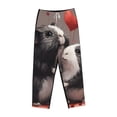 thumbnail image 6 of Uemuo Heart Guinea Pig Couple Pattern Women's Wide Leg Palazzo Lounge Pants with Pockets Light Weight Loose Comfy Casual Pajama Pants-Medium, 6 of 9