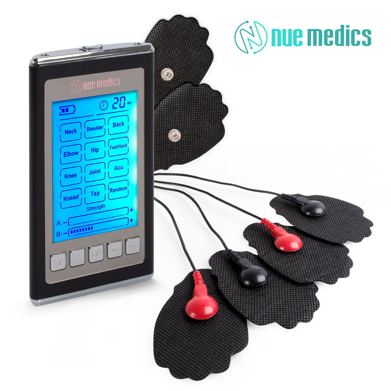 TENS Unit Muscle Stimulator, EMS Massager Machine for Shoulder, Neck,  Sciatica and Back Pain Relief, Electronic Pulse Massage Physical Therapy,  Black