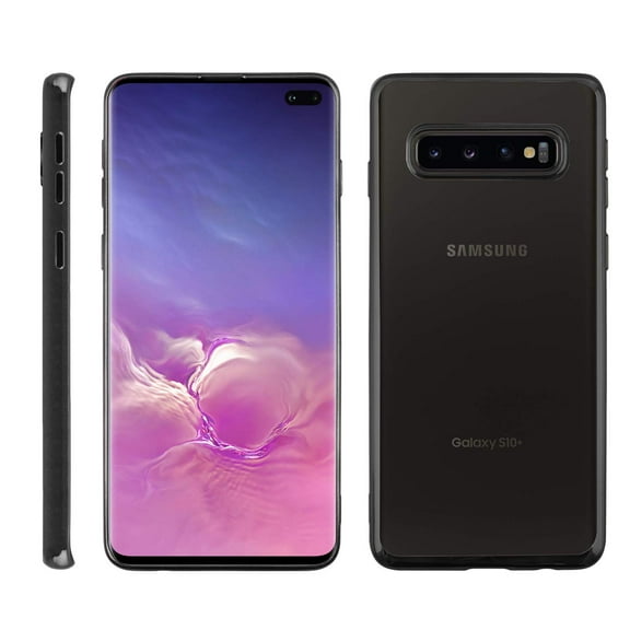 Mignova Galaxy S10 Plus 6.4 inch case,Crystal Clear Soft TPU Cover Bumper and Transparent Hybrid Rugged Anti-Scratch Panel Fit for Galaxy S10 Plus 6.4 inch case 2019 Release (Black)