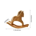 thumbnail image 3 of Qiopertar Vintage Wooden Rocking Horse Ornament, Handmade Wood Carving Tabletop Decoration, Nostalgic Home Decor for Living Room Bedroom Foyer Gift, Brown, 3 of 6