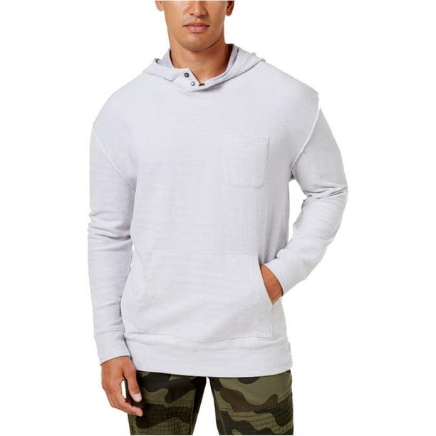 American Rag Sudadera con capucha texturizada para hombre, gris, grande American Rag Sudadera
