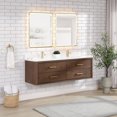 thumbnail image 3 of Vinnova Cristo 60" Wood Double Bath Vanity with Mirror in Aged Dark Brown, 3 of 15