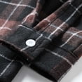 thumbnail image 5 of Miqool Flannel Plaid Shirt for Men Long Sleeve Button Down Collared Layering Casual Lightweight Jacket for Fall Winter, 5 of 9