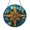 Acrylic 10 Inch, variant on Compass Rose Sun Catcher Stained Glass Style Round Nautical Window Panel