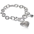thumbnail image 2 of Toggle Chain Bracelet with Logo Heart Link Charm Bracelet, 2 of 2