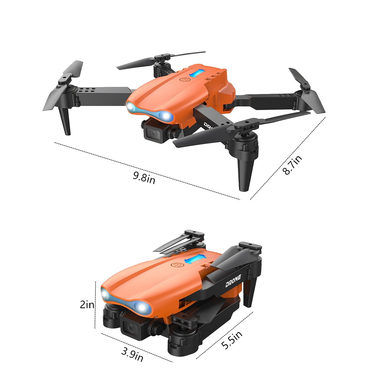 Drone with High-Definition Dual Camera, One Click Takeoff And Landing, Three Speed Adjustment, Remote Control Toys Gifts for Boys Girls