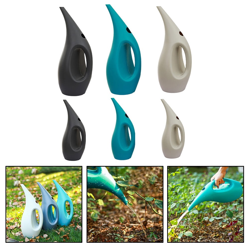 High-quality Long Spout Watering Cans for Efficient Indoor Plant Watering- A Dark Gray 2.5L Smile Home