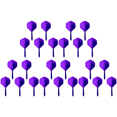thumbnail image 1 of 5 Uds Plumas Y Ejes Integrados 2BA Tornillo en () Púrpura, 1 of 4