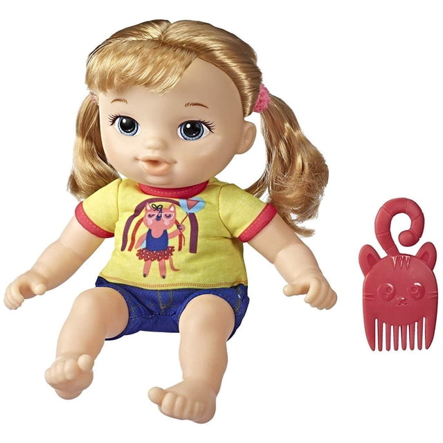 Littles by Baby Alive: Little Astrid Muñeca de 6 Pulgadas con Cabello Rubio, Ojos Azules con Peine, Juguete Infantil para Niños y Niñas