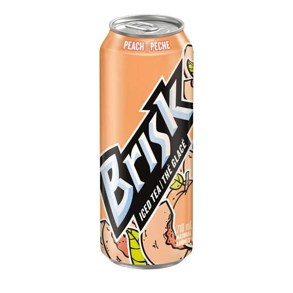 Brisk Peach Iced Tea  710mL, Can, 710 mL