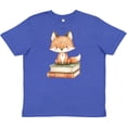 thumbnail image 3 of Inktastic Fox and Books Youth T-Shirt, 3 of 5