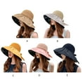 thumbnail image 2 of Guardurnaity Sombrero para el sol femenino con ala grande: ligero y resistente a los rayos UV con ala grande en ambos lados en verano Sombrero para Sombreros Sombrero rosa, 2 of 6