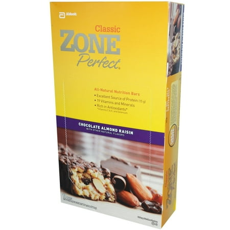 ZonePerfect, Classic, All-Natural Nutrition Bars, Chocolate Almond Raisin, 12 Bars, 1.76 oz (50 g) Each(pack of