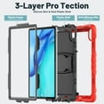 thumbnail image 3 of XYX For MatePad SE 2024 Case 11 inch AGS6-W00, 3in1 Heavy Duty Shockproof Tablet Case with Stand, Shoulder Strap, Red, 3 of 7