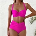 thumbnail image 2 of Wdgfv Two Piece Swimsuit for Women Push Up Bikini Top Tummy Control Bathing Suit High Cut Mid Rise Sporty Swimwear Teens, 2 of 8