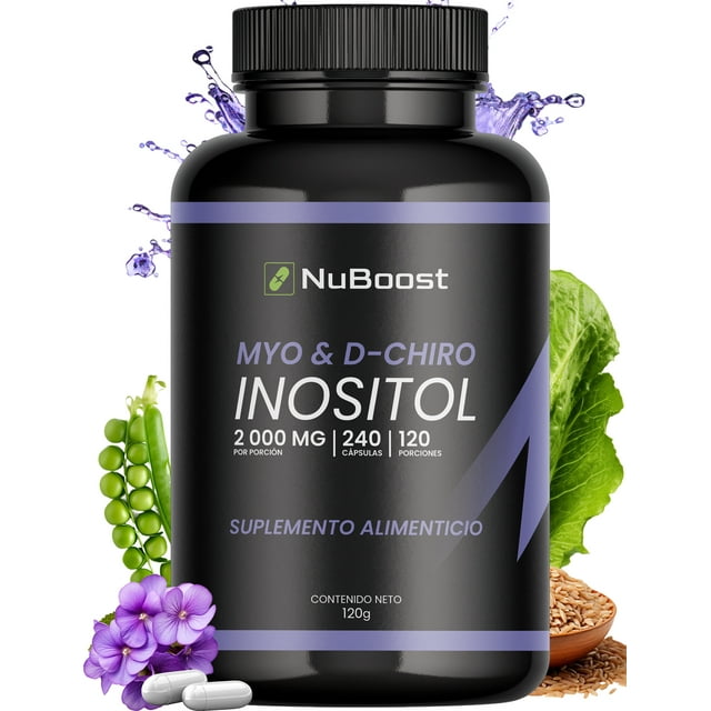 Myo Inositol y D-chiro-inositol, G Balance ingredientes naturales, 240 cápsulas. orgánico -Nuboost