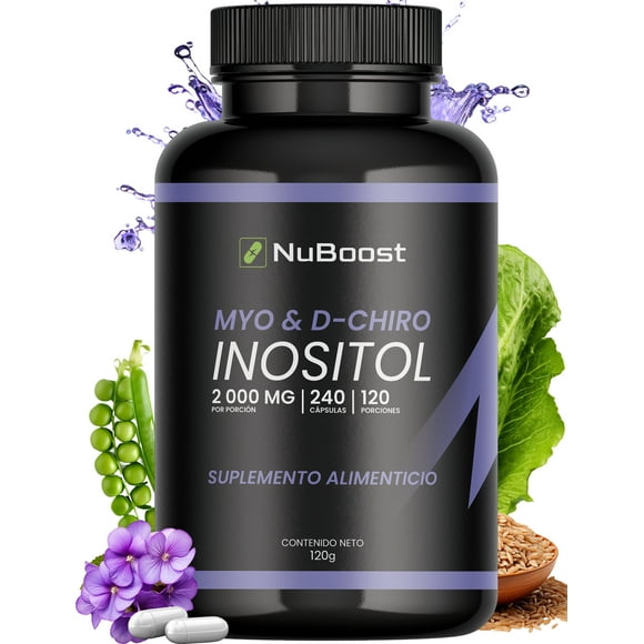 Myo Inositol y D-chiro-inositol, G Balance ingredientes naturales, 240 cápsulas. orgánico -Nuboost
