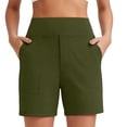 thumbnail image 2 of Kilaqueen Women's Bermuda Short High Waisted Stretchy Yoga Shorts Relaxed Fit Dressy Casual Workout Shorts with Pockets, 2 of 8