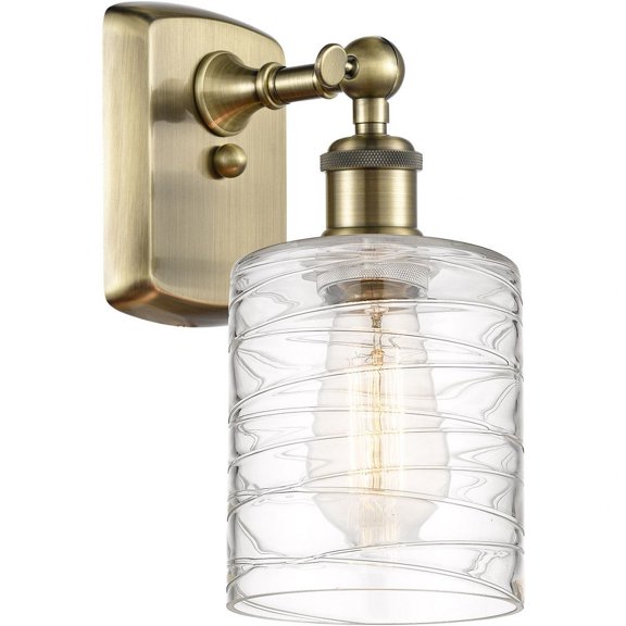 Innovations Lighting  Ballston Cobbleskill 1 Light 5" Sconce Antique Brass