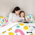 thumbnail image 4 of Homewish Funny Dino Twin Comforter Sets,Kawaii Wild Dinosaur Bedding Set,Pink,2-Piece,1 Comforter and 1 Pillowcase, 4 of 7