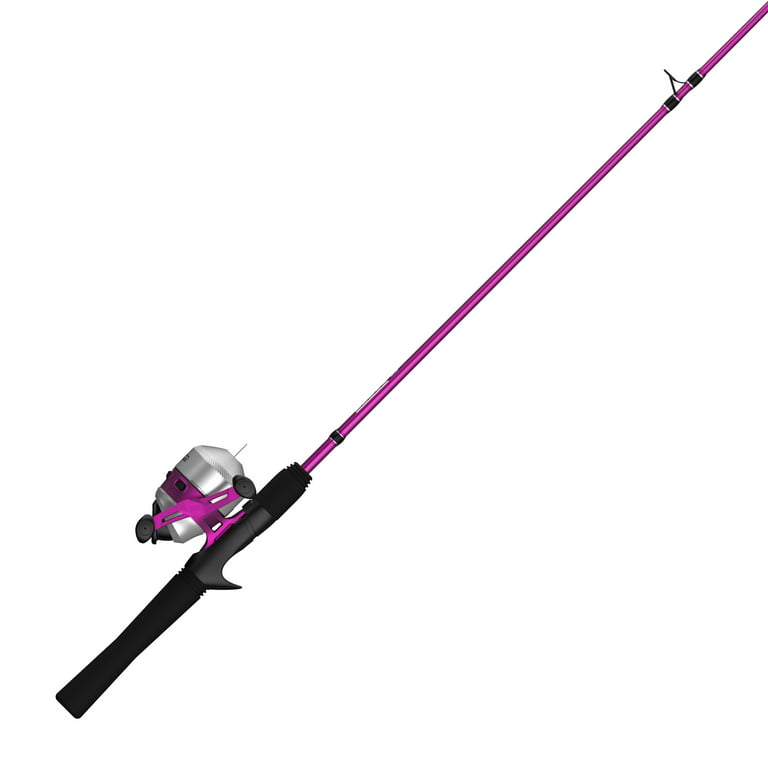 Zebco 33 Spincast Reel and Fishing Rod Combo, 6-Foot 2-Piece Durable  Fiberglass Fishing Pole, QuickSet Anti-Reverse Fishing Reel with Bite  Alert, Pink 
