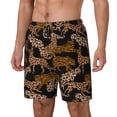 thumbnail image 2 of Uemuo Leopard Print Pattern Mens Swim Trunks Quick Dry Board Shorts with Mesh Lining, Stretch Beach Shorts Quick Dry No-Chafing Board Shorts-Medium, 2 of 9