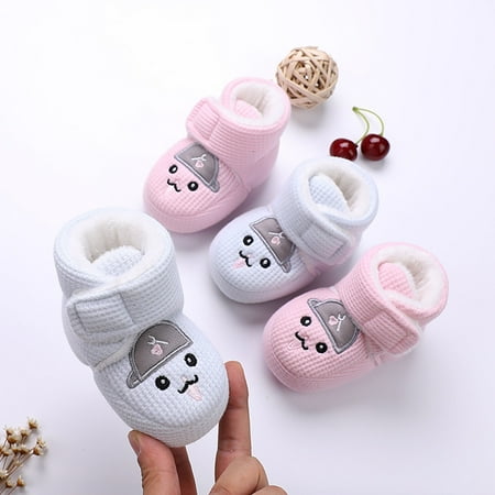 

Beechoice Prewalker Toddler Boots Premium Soft Anti-Slip Sole Warm Winter Boots for Infant Baby Girls