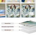 thumbnail image 4 of Yayeee Foldable Storage Basket for Shelves with Handles Waterproof Cloth Bins, Peacock Feather, 4 of 7
