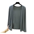 thumbnail image 2 of Hilenly Long Sleeve Cardigans for Women Lightweight Open Front Knit Sweaters Sun Protection Clothing Cover Up, 2 of 6