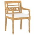 thumbnail image 3 of vidaXL 5 Piece Garden Dining Set with Cushions Solid Teak Wood, 3 of 5