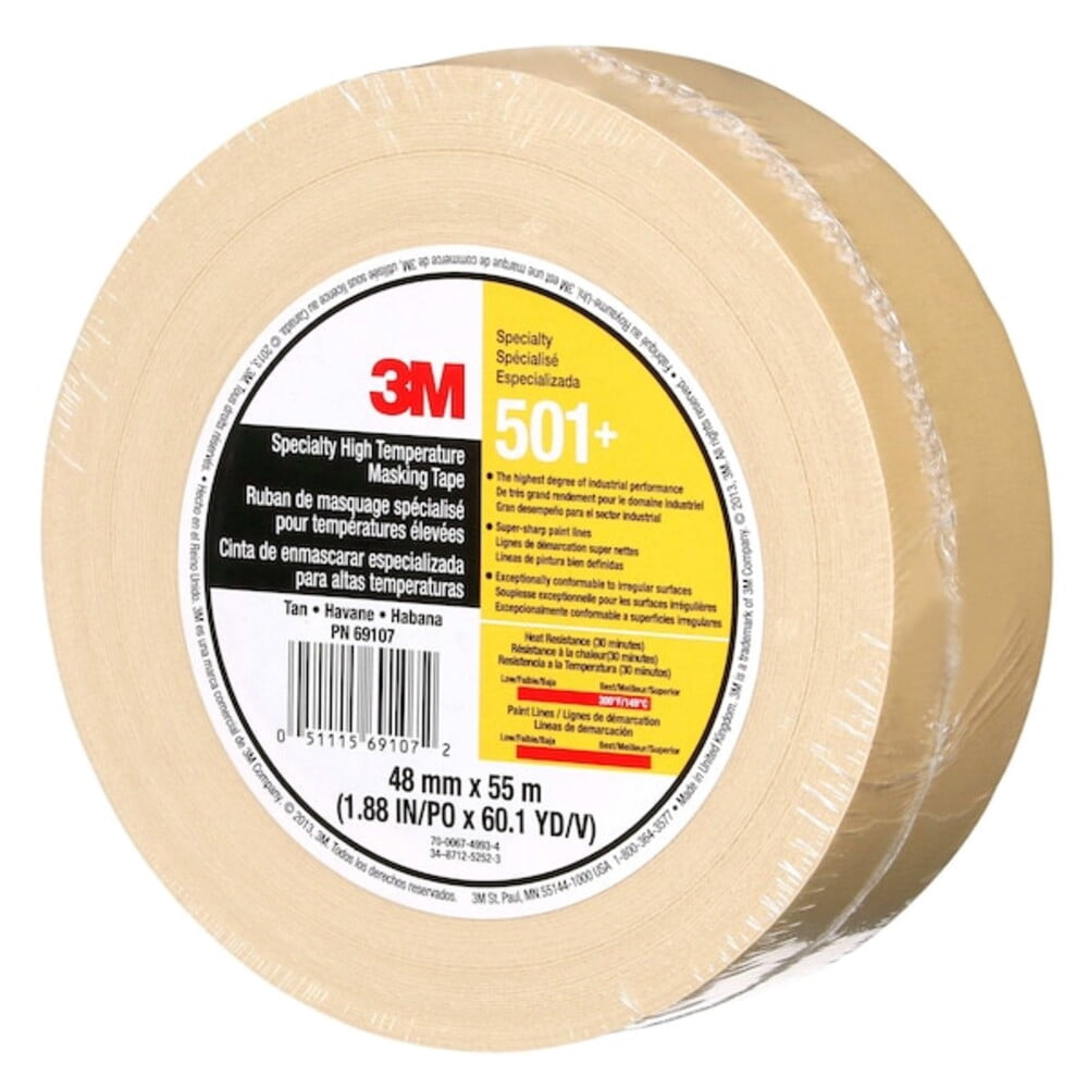 3m Masking Tape,1 7/8" W,60 yd L,Tan 501+