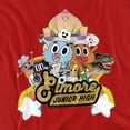 thumbnail image 2 of Amazing World of Gumball Elmore Junior High Women's T Shirt, Red, 2X-Large, 2 of 6