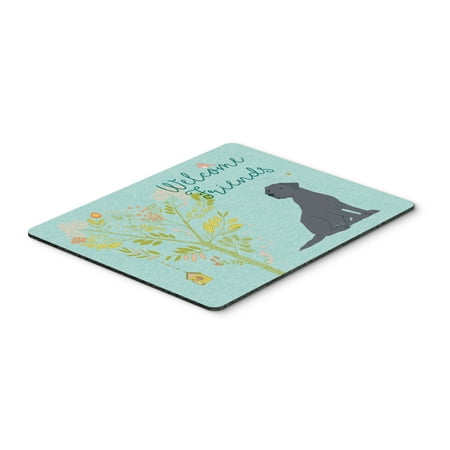 Mouse Pad Friends Carolines Treasures BB7595MP Welcome Friends Black Labrador Retriever Mouse Pad, Hot Pad or Trivet ()
