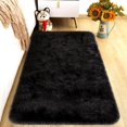 thumbnail image 1 of Alfombra Merelax 61x122cm Negra de Felpa Suave para Interiores, 1 of 8