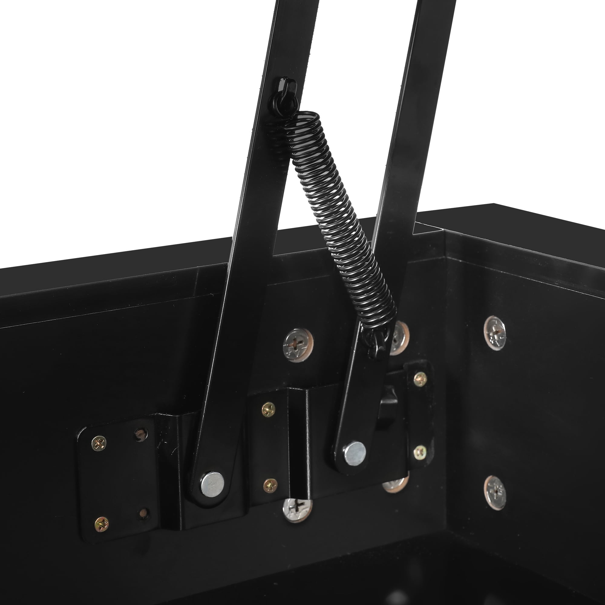Uforic LED Lift Top Coffee Table, Modern Living Room Tables with 4 Spacious Drawers, Black