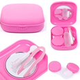 thumbnail image 3 of 5.1*5.8*1.6cm-Contact Lens Case Mini Lens Box Portable Colorful Cute Travel Kit with Mirror Tweezer Stick Bottle Blue, 3 of 5
