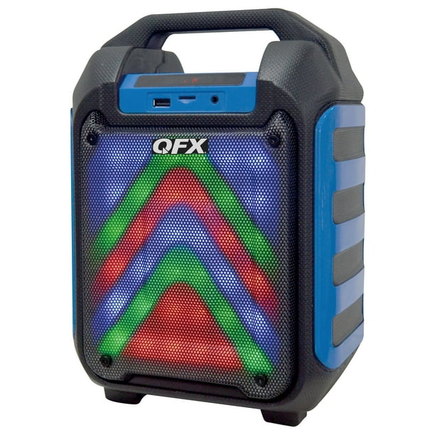 QFX PBX4 Portable Party Bluetooth Speaker with RGB LED Lights