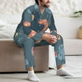 thumbnail image 7 of Salouo Watermelons Dachshunds Print Button-Front Long Sleeve Pajama Set for Men, Soft 2Pjs Men's Long Sleeve Sleepwear-XX-Large, 7 of 7